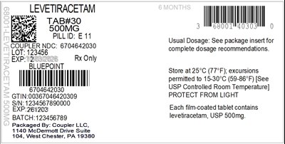 Label (68001 403 03 Levetiracetam 500mg 67046 420 30)
